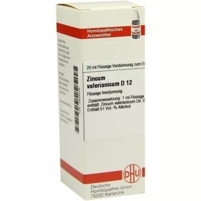 ZINCUM VALERIANICUM D 12 seyreltme, 20 ml