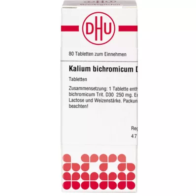 KALIUM BICHROMICUM D 30 Tablet, 80 Kapsül