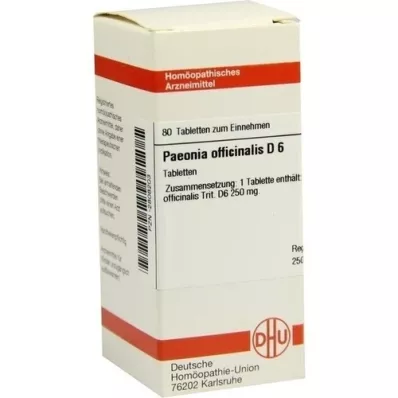 PAEONIA OFFICINALIS D 6 Tablet, 80 Kapsül