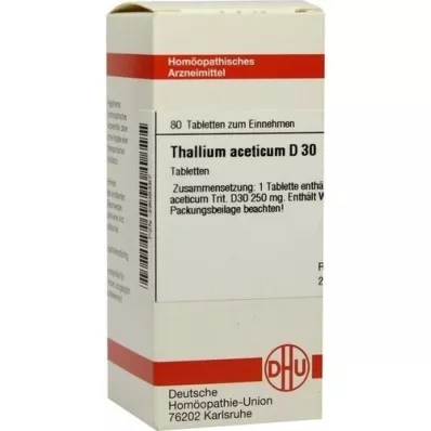 THALLIUM ACETICUM D 30 Tablet, 80 Kapsül