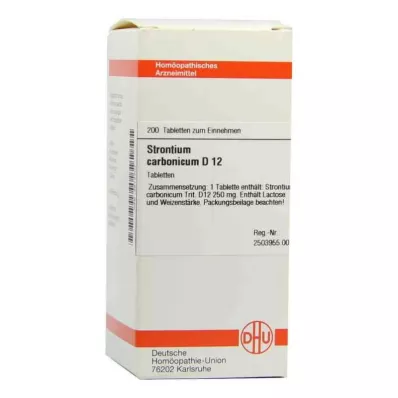 STRONTIUM CARBONICUM D 12 Tablet, 200 Kapsül STRONTIUM CARBONICUM D 12 Tablet, 200 Kapsül