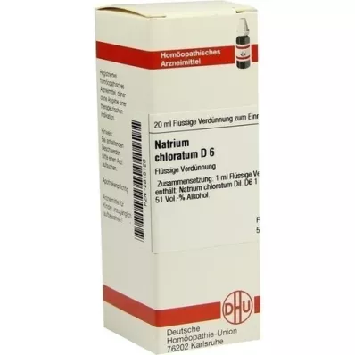 NATRIUM CHLORATUM D 6 seyreltme, 20 ml