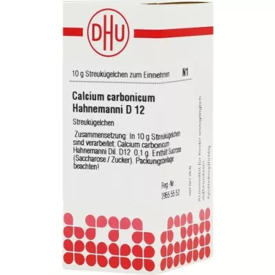 CALCIUM CARBONICUM Hahnemanni D 12 globül, 10 g