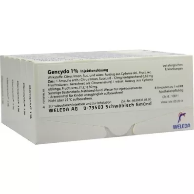 GENCYDO %1 enjeksiyonluk çözelti, 48X1 ml