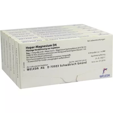 HEPAR MAGNESIUM D 4 ampul, 48X1 ml