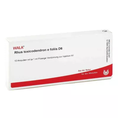 RHUS TOXICODENDRON E foliis D 6 ampul, 10X1 ml