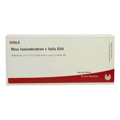 RHUS TOXICODENDRON E foliis D 30 ampul, 10X1 ml RHUS TOXICODENDRON E foliis D 30 ampul, 10X1 ml