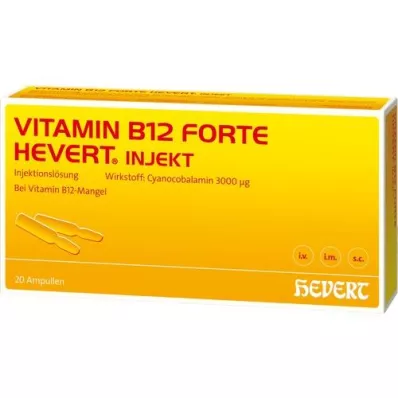 VITAMIN B12 HEVERT forte Enjeksiyon ampulleri, 20X2 ml