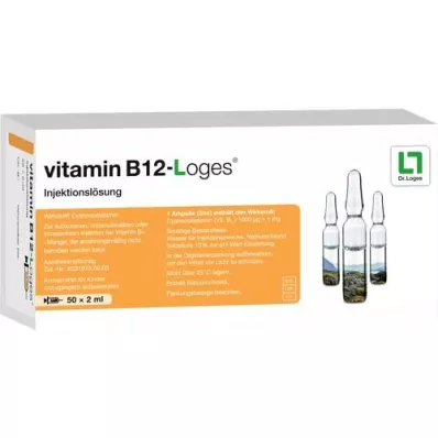 VITAMIN B12-LOGES Enjeksiyonluk ampuller için çözelti, 50X2 ml