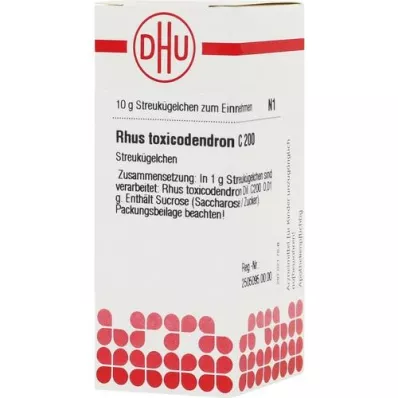 RHUS TOXICODENDRON C 200 globül, 10 g
