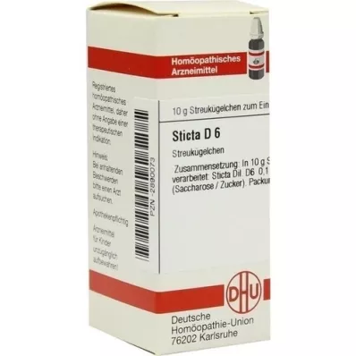 STICTA D 6 globül, 10 g