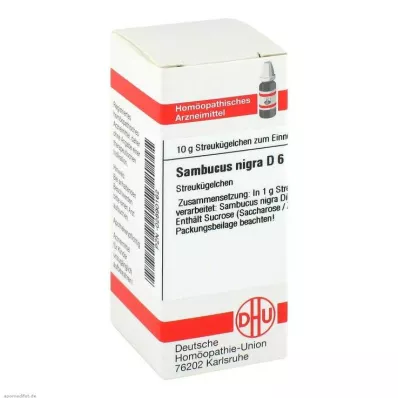SAMBUCUS NIGRA D 6 globül, 10 g