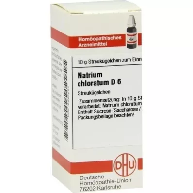 NATRIUM CHLORATUM D 6 globül, 10 g