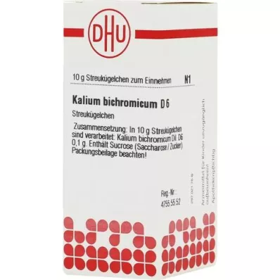 KALIUM BICHROMICUM D 6 globül, 10 g