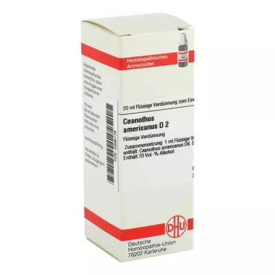 CEANOTHUS AMERICANUS D 2 seyreltme, 20 ml CEANOTHUS AMERICANUS D 2 seyreltme, 20 ml