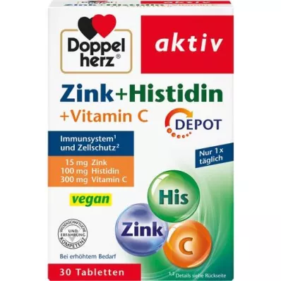 DOPPELHERZ Çinko+Histidin Depo Tablet aktif, 30 adet