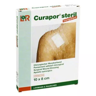 CURAPOR Yara sargısı steril şeffaf 8x10 cm, 5 adet