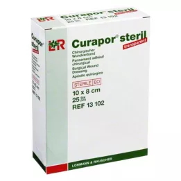 CURAPOR Yara sargısı steril şeffaf 8x10 cm, 25 adet