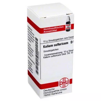 KALIUM SULFURICUM D 6 globül, 10 g
