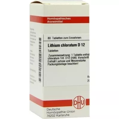 LITHIUM CHLORATUM D 12 Tablet, 80 Kapsül