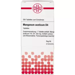 MANGANUM ACETICUM D 4 Tablet, 200 Kapsül