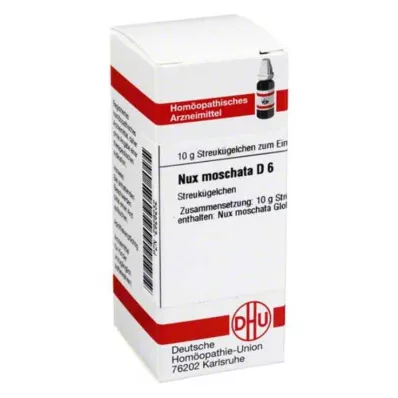 NUX MOSCHATA D 6 globül, 10 g NUX MOSCHATA D 6 globül, 10 g