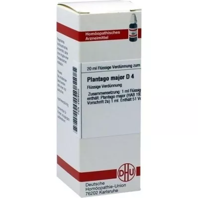 PLANTAGO MAJOR D 4 seyreltme, 20 ml