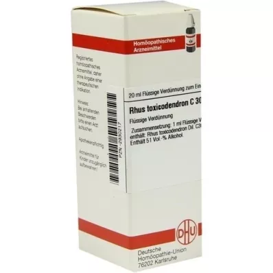 RHUS TOXICODENDRON C 30 seyreltme, 20 ml