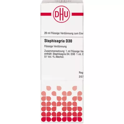 STAPHISAGRIA D 30 seyreltme, 20 ml