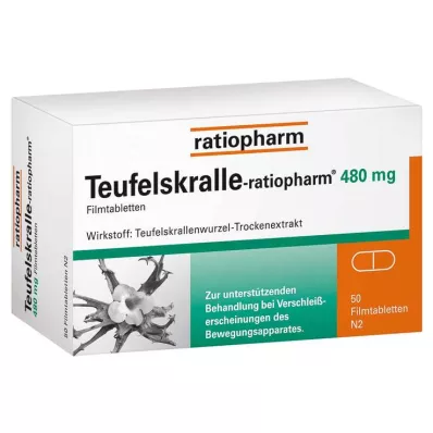 TEUFELSKRALLE-RATIOPHARM Film kaplı tabletler, 50 adet TEUFELSKRALLE-RATIOPHARM Film kaplı tabletler, 50 adet