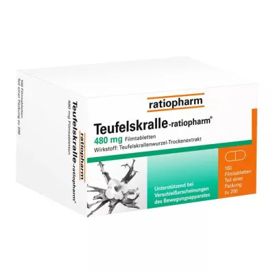 TEUFELSKRALLE-RATIOPHARM Film kaplı tabletler, 100 adet TEUFELSKRALLE-RATIOPHARM Film kaplı tabletler, 100 adet