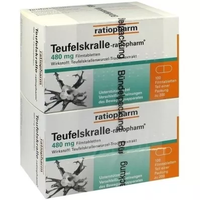 TEUFELSKRALLE-RATIOPHARM Film kaplı tabletler, 200 adet
