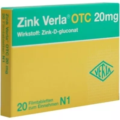 ZINK VERLA OTC 20 mg film kaplı tablet, 20 adet