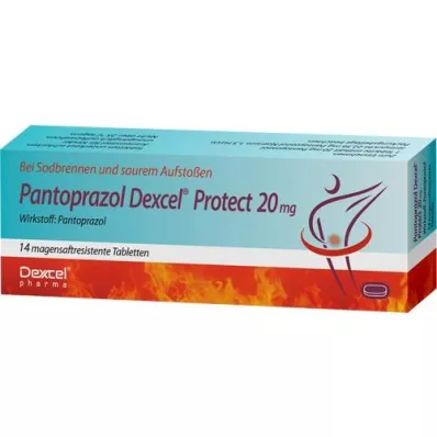 PANTOPRAZOL Dexcel Protect 20 mg enterik kaplı tablet, 14 adet