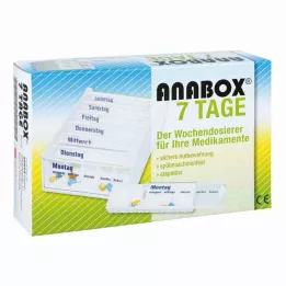 ANABOX 7 günlük haftalık dispenser beyaz, 1 adet