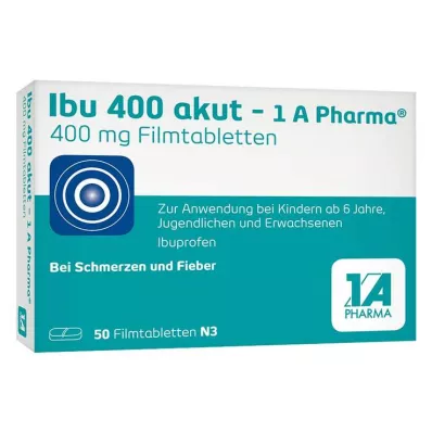 IBU 400 akut-1A Pharma film kaplı tabletler, 50 adet IBU 400 akut-1A Pharma film kaplı tabletler, 50 adet