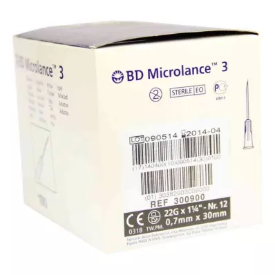 BD MICROLANCE Kanül 22 G 1 1/4 0,7x30 mm, 100 adet