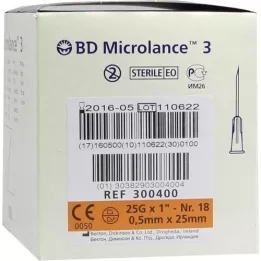 BD MICROLANCE Kanül 25 G 1 0,5x25 mm, 100 adet