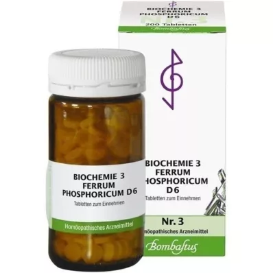 BIOCHEMIE 3 Ferrum phosphoricum D 6 Tablet, 200 Kapsül