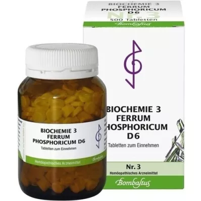 BIOCHEMIE 3 Ferrum phosphoricum D 6 tablet, 500 adet