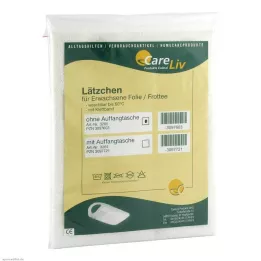LÄTZCHEN Erw.Folie/Frottee beyaz, cırt bantlı, 1 adet