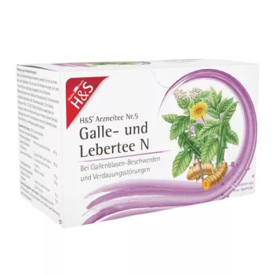 H&S Safra ve karaciğer çayı N filtre torbaları, 20X2.0 g H&S Safra ve karaciğer çayı N filtre torbaları, 20X2.0 g