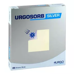 URGOSORB Gümüş 10x10 cm kompresler, 10 adet