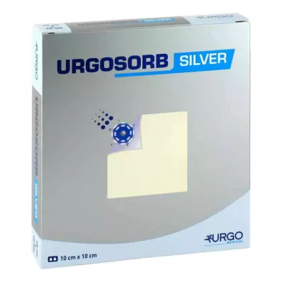 URGOSORB Gümüş 10x10 cm kompresler, 10 adet