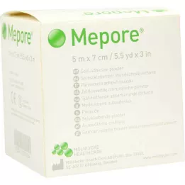 MEPORE Steril olmayan yara örtüsü 7 cmx5 m, 1 adet