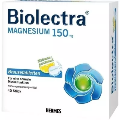 BIOLECTRA Magnezyum 150 mg limon efervesan tablet, 40 adet