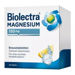 BIOLECTRA Magnezyum 150 mg limon efervesan tablet, 40 adet