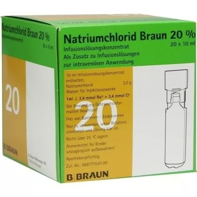 NATRIUMCHLORID %20 MPC Elektrolit konsantresi, 20X10 ml
