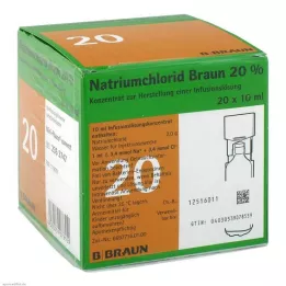 NATRIUMCHLORID %20 MPC Elektrolit konsantresi, 20X10 ml