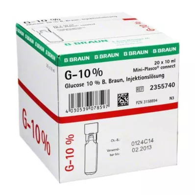 GLUCOSE %10 B.Braun Mini Plasco connect Enj.-Lsg., 20X10 ml GLUCOSE %10 B.Braun Mini Plasco connect Enj.-Lsg., 20X10 ml